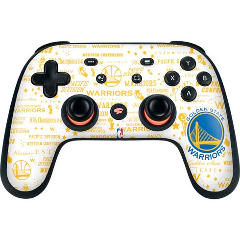 NBA Golden State Warriors Historic Blast Google Stadia Controller Skin